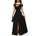 BURGUNDY NEURAL MAXI DRESS