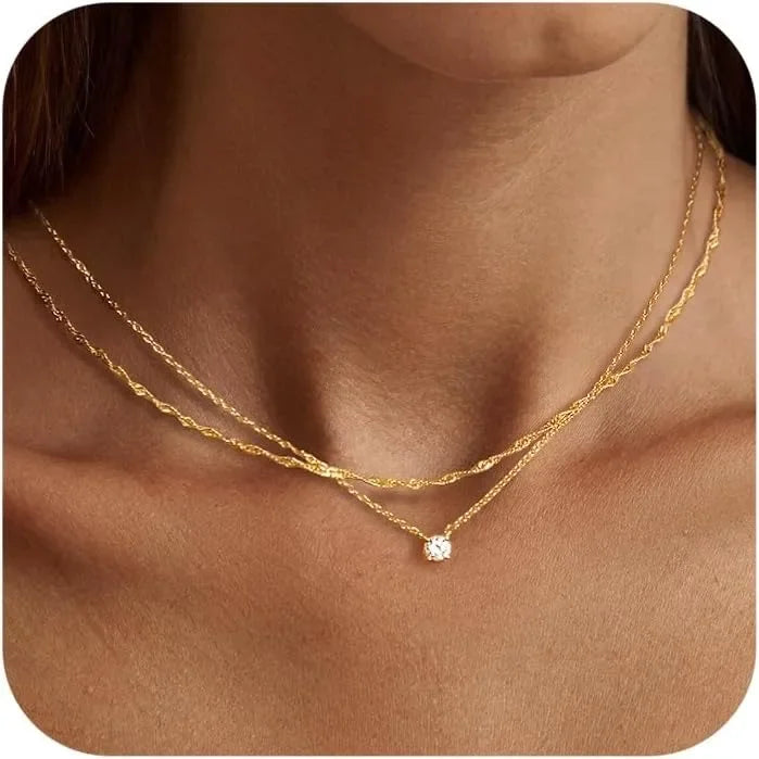 Collar Doble Solitario