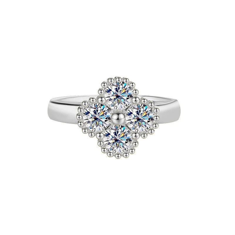 Anillo Clover Moissanita 1.2ct