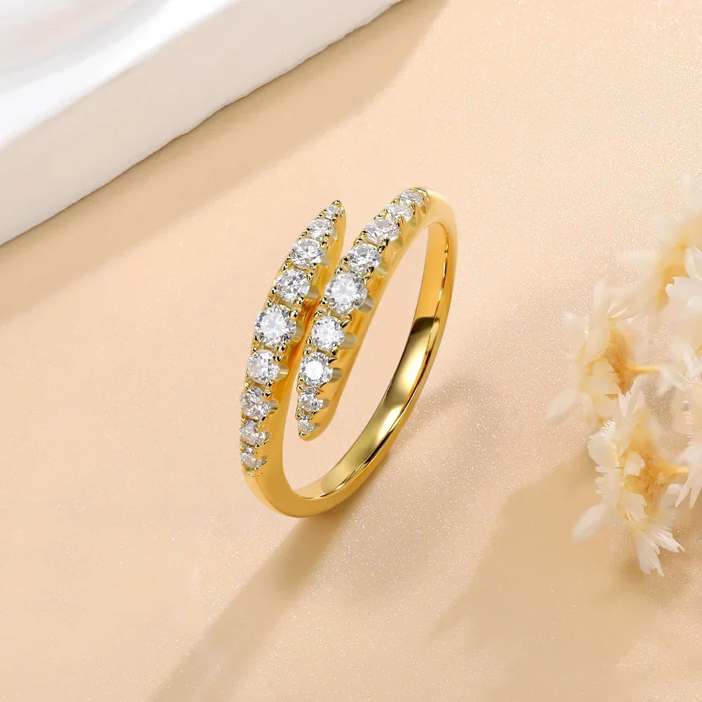 Anillo Envolvente Moissanita