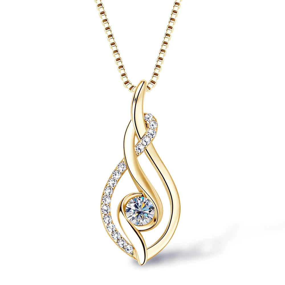 Collar Lágrima Infinita Moissanita