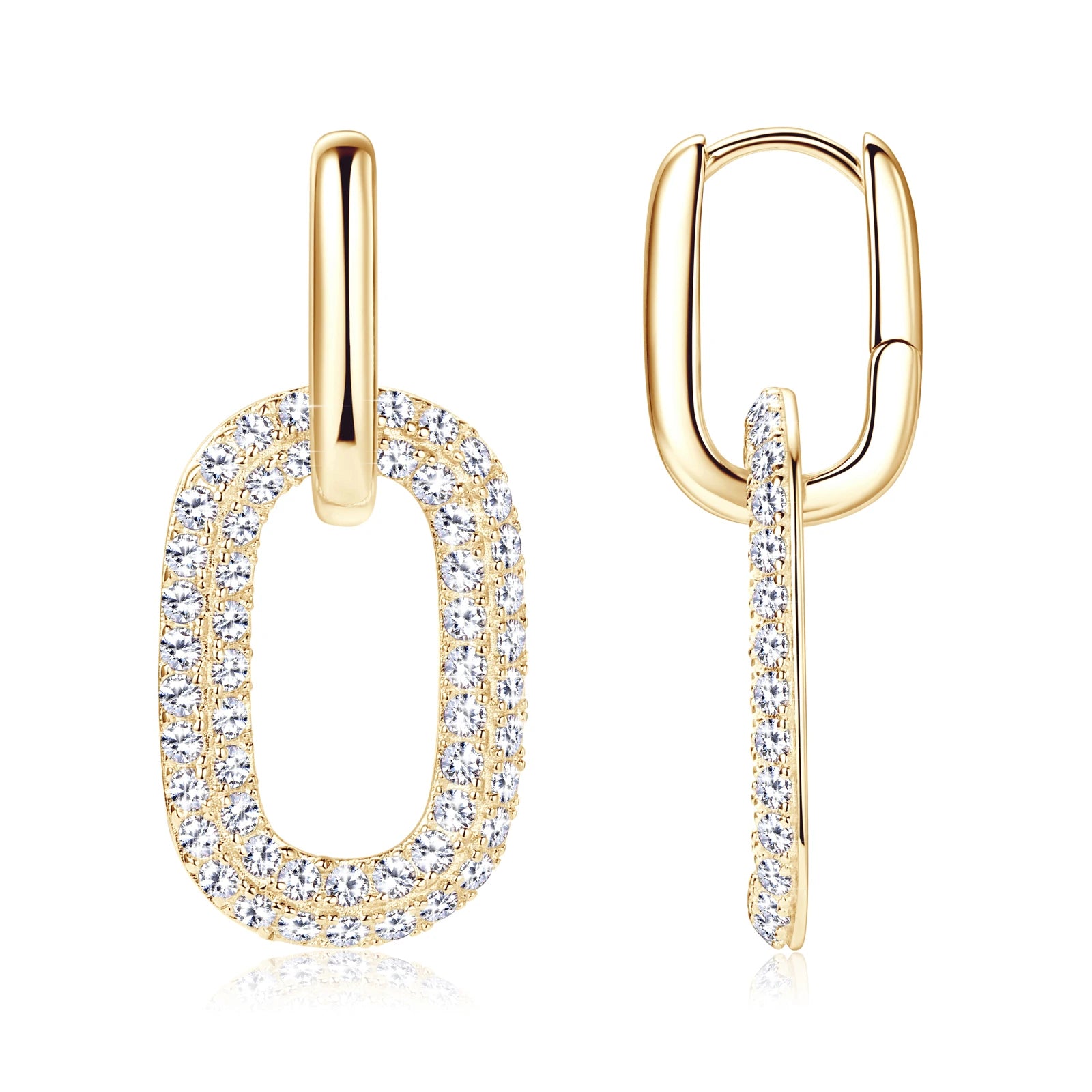 Pendientes Imperial Link Moissanita
