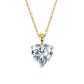 Collar Solitario Corazón Moissanita