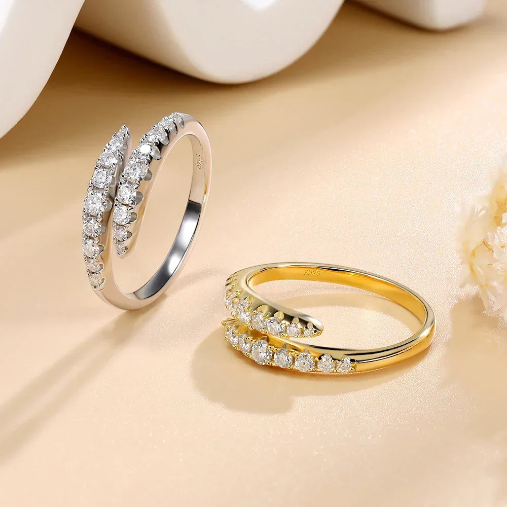 Anillo Envolvente Moissanita