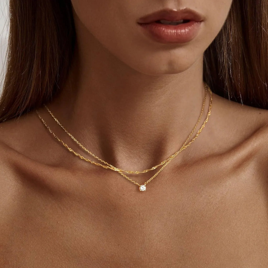 Collar Doble Solitario