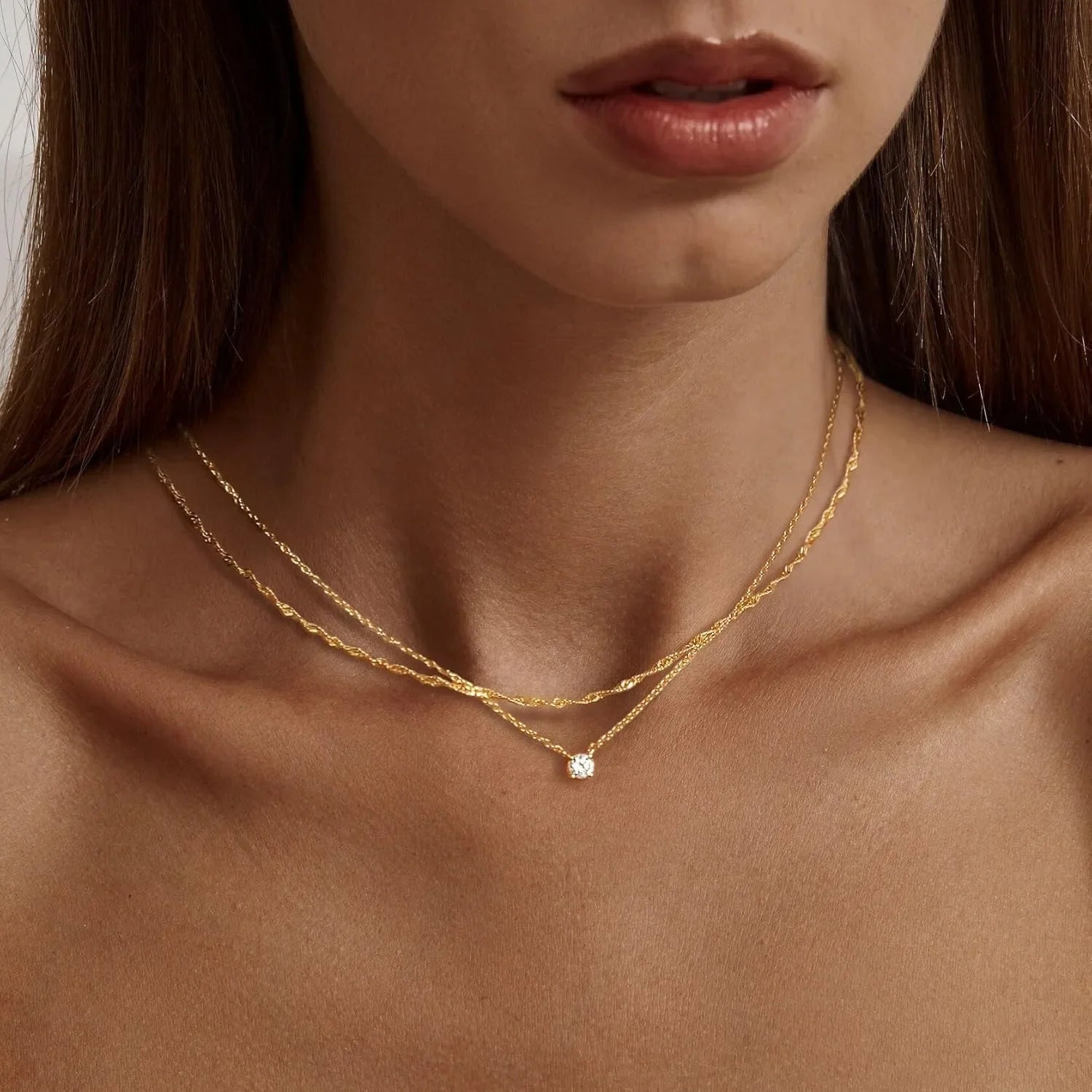 Collar Doble Solitario