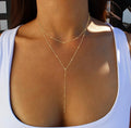 Collar Doble Cascada Lariat